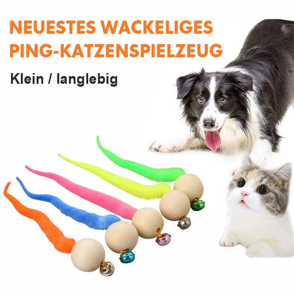 Interactive Cat Toy with Bell and Wobbling Tail