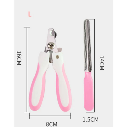Pet Nail Scissors with Safety Lock and File