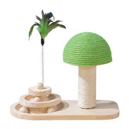 Cat Toys with Cat Tree and Feathers - Interactive Play Station for Cats
