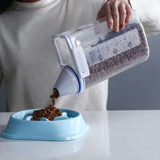 Airtight Container for Rice and Dry Food with Measuring Cup and Carry Handle