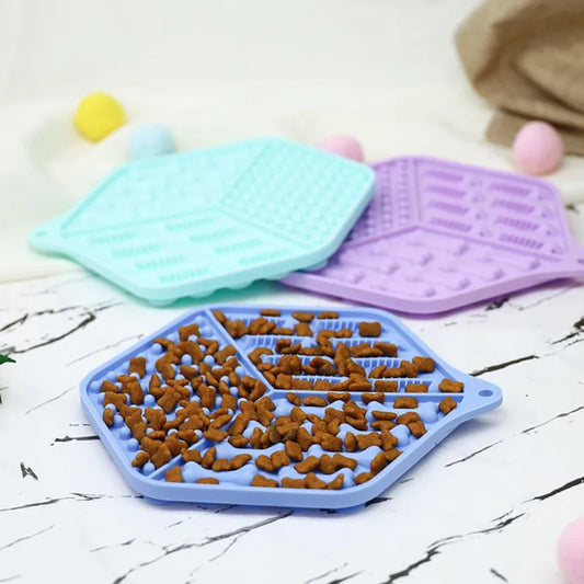 Silicone Food Mat for Dogs and Cats - Non-Slip Licking Mat for Meals and Snacks