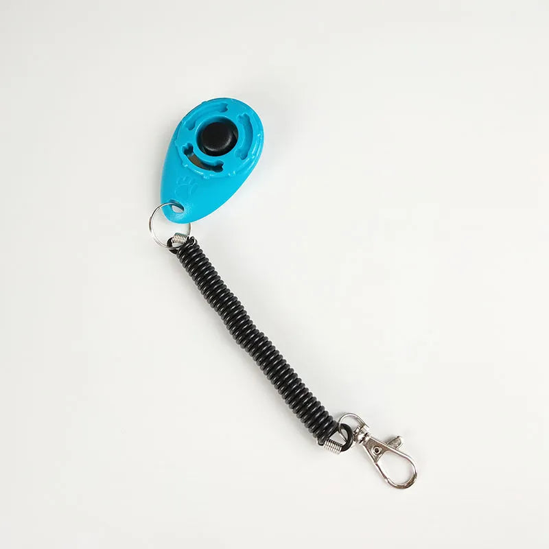 Dog Trainer Clicker - Ergonomic Clicker with Spiral and Carabiner