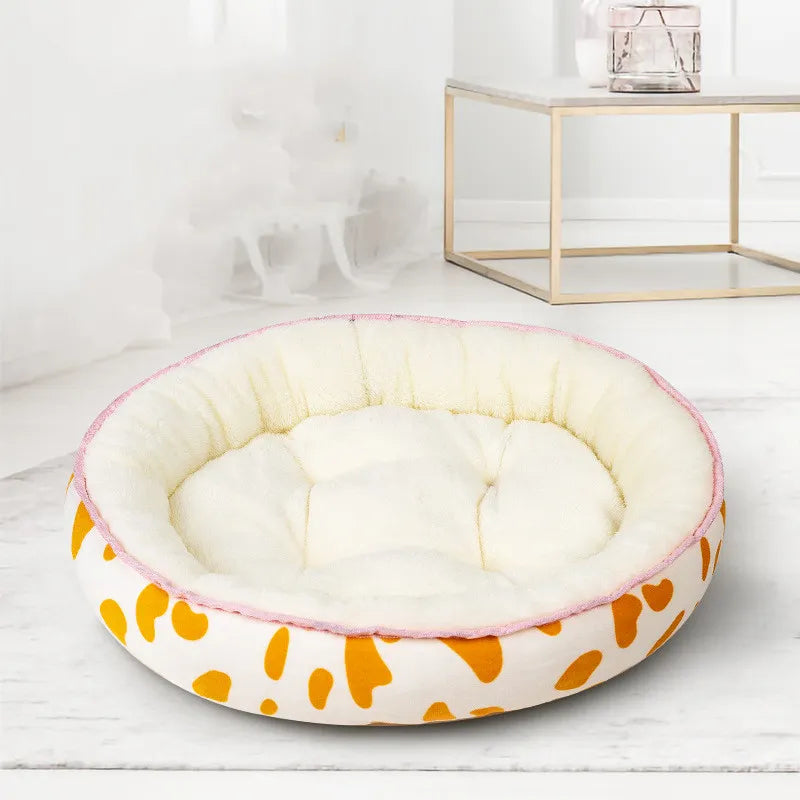 Polka Dot Dog Bed for Comfortable Resting Breaks
