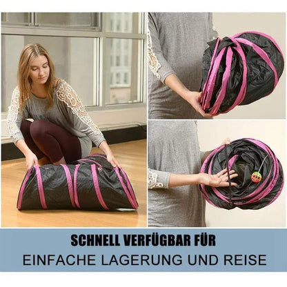 Bequee 3-Way Foldable Tunnel for Pets