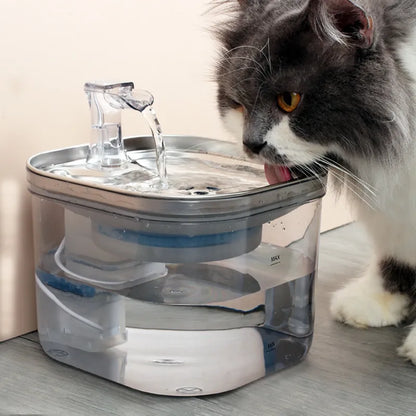 Automatic Water Fountain for Cats and Dogs – Quiet Water Dispenser with Filter