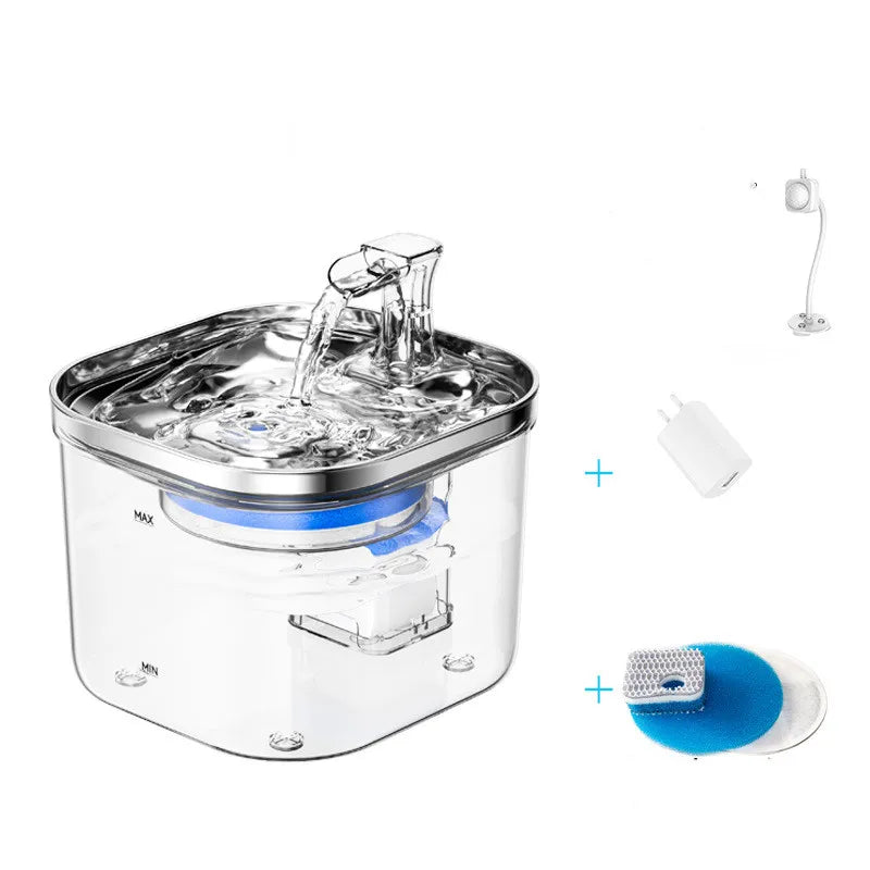 Automatic Water Fountain for Cats and Dogs – Quiet Water Dispenser with Filter