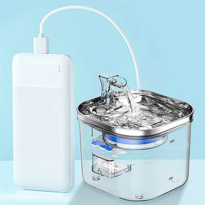 Automatic Water Fountain for Cats and Dogs – Quiet Water Dispenser with Filter