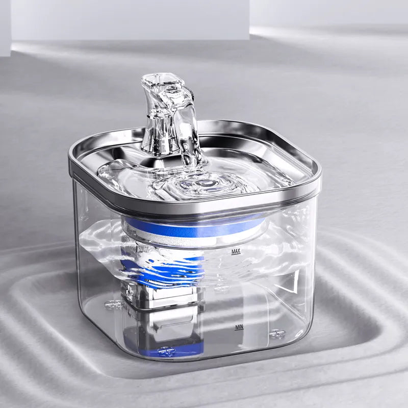 Automatic Water Fountain for Cats and Dogs – Quiet Water Dispenser with Filter