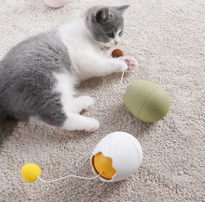 Interactive Cat Toys in the Shape of an Egg - Toy with Moving Ball for Cats