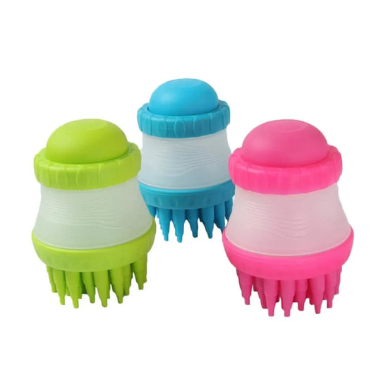Silicone Brush for Pet Coat Care - Bathing Massage Brush for Dogs and Cats
