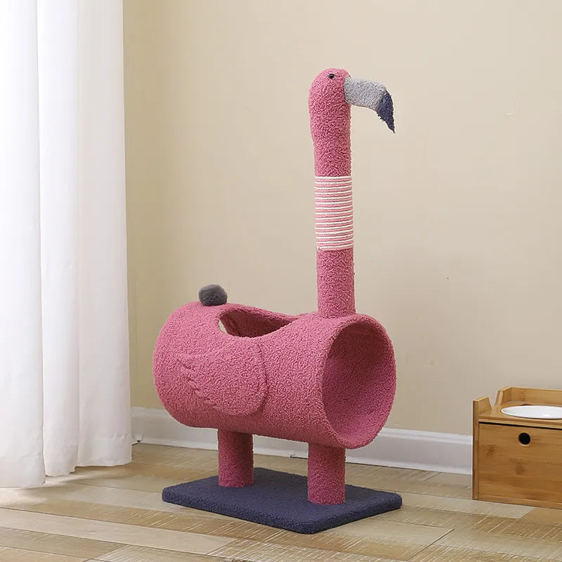 Dinosaur-Shaped Cat Tree with Scratching Post and Cave