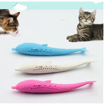 Silicone Chew Toys for Pets in the Shape of a Whale for Cats and Small Dogs