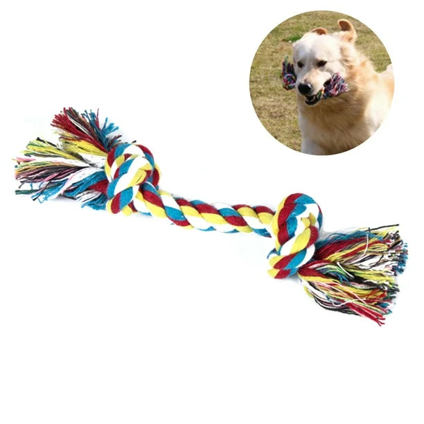 Durable Chew Toys for Dogs - Colourful Rope Knots with Fringes