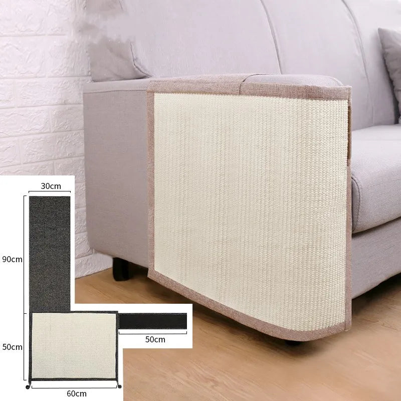 Anti-Scratch Sofa - Cat Scratching Mat for Furniture Armrest - Scratch Protection with Sisal