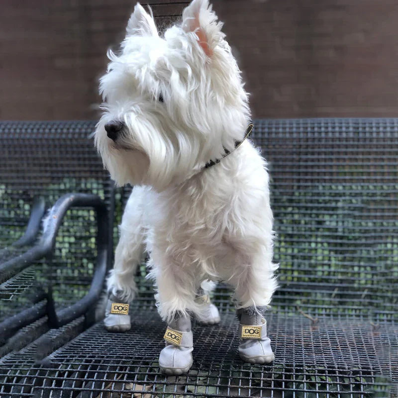 Cozy Leather-Look Winter Boots for Dogs