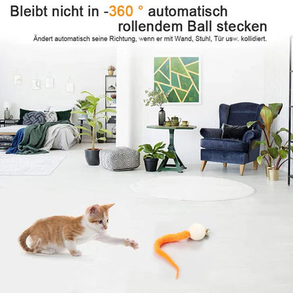 Interactive Cat Toy with Bell and Wobbling Tail