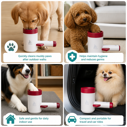 Electric Paw Cleaner with Drying Function for Clean Dog Paws