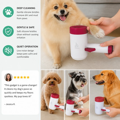 Electric Paw Cleaner with Drying Function for Clean Dog Paws