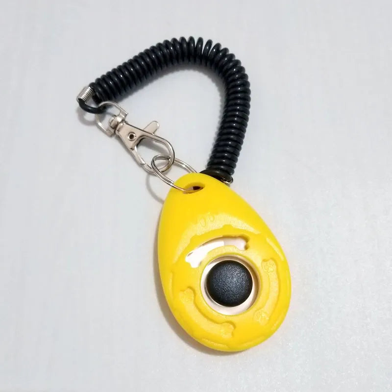 Dog Trainer Clicker - Ergonomic Clicker with Spiral and Carabiner