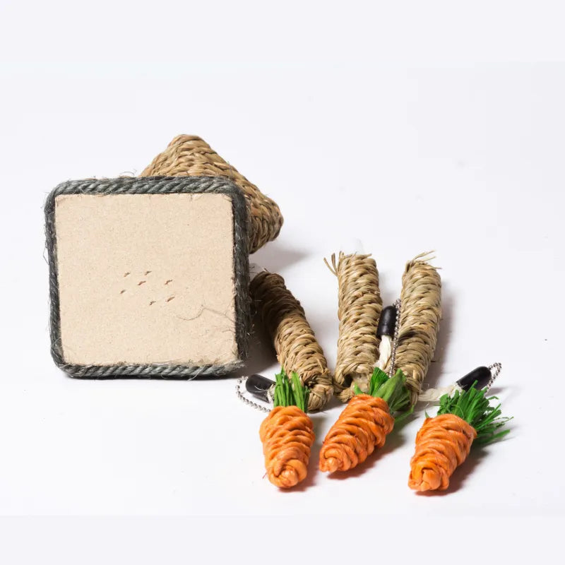 Tree-Shaped Cat Tree - Sisal Cat Tree with Carrot-Shaped Toys