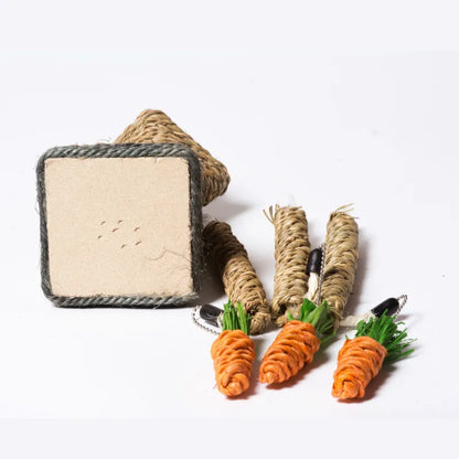 Tree-Shaped Cat Tree - Sisal Cat Tree with Carrot-Shaped Toys
