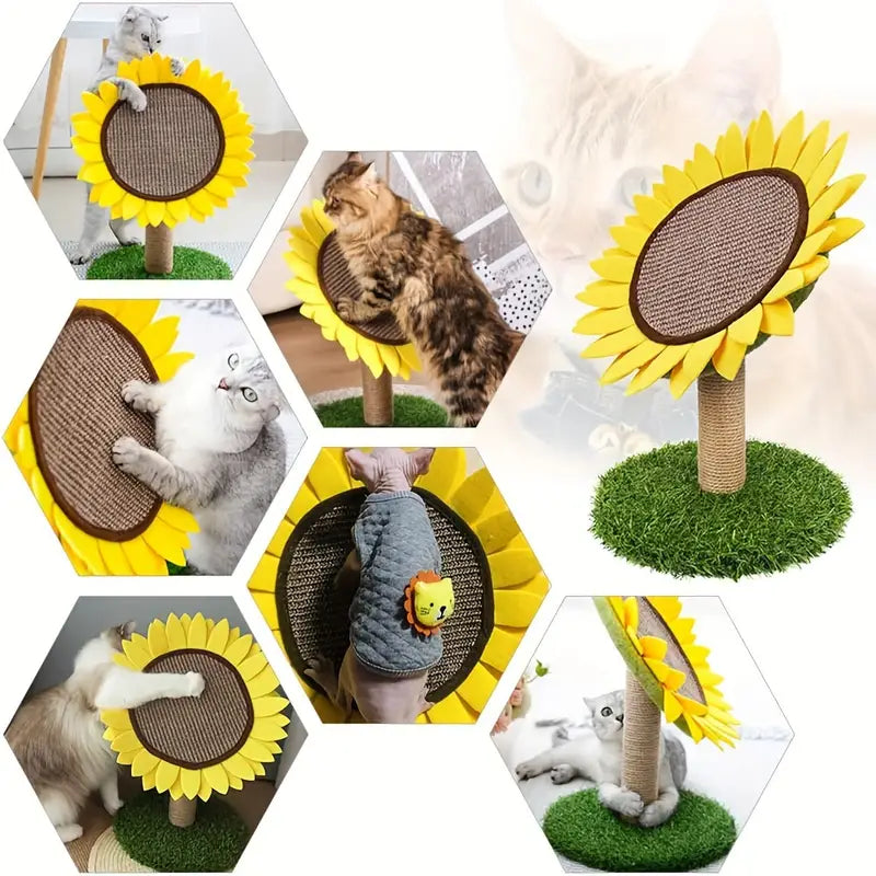 Sisal Sunflower Scratching Post for Cats