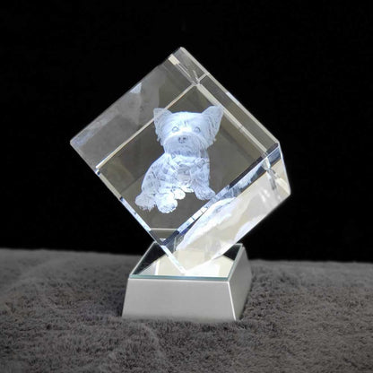 Custom 2D/3D Crystal Cube with Laser Engraving