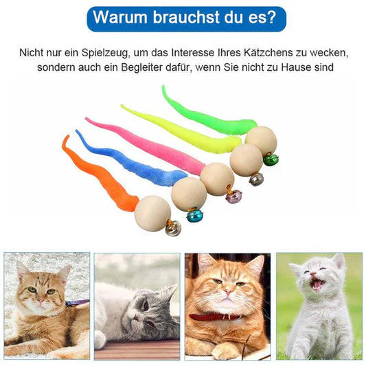 Interactive Cat Toy with Bell and Wobbling Tail