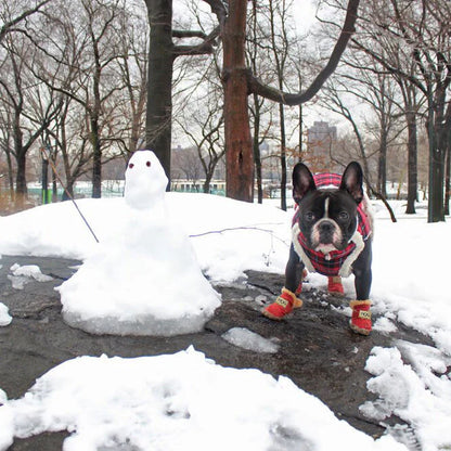 Cozy Leather-Look Winter Boots for Dogs