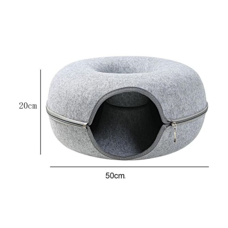 2-in-1 Donut Bed for Cats and Cave