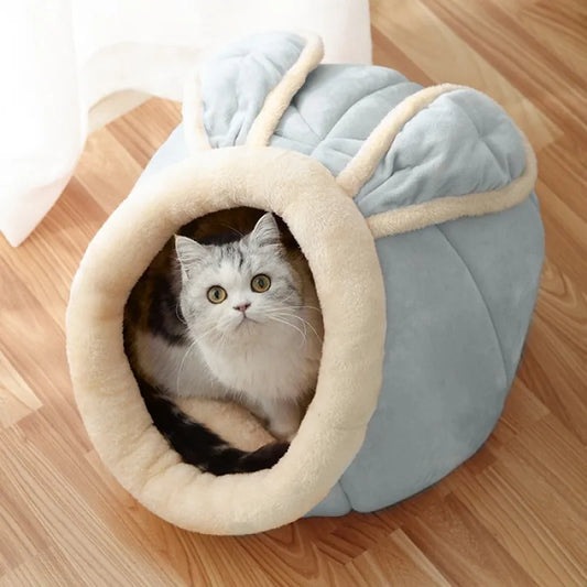 The Cat Bed with Ear Design - Soft Pet Bed for Cats to Cuddle
