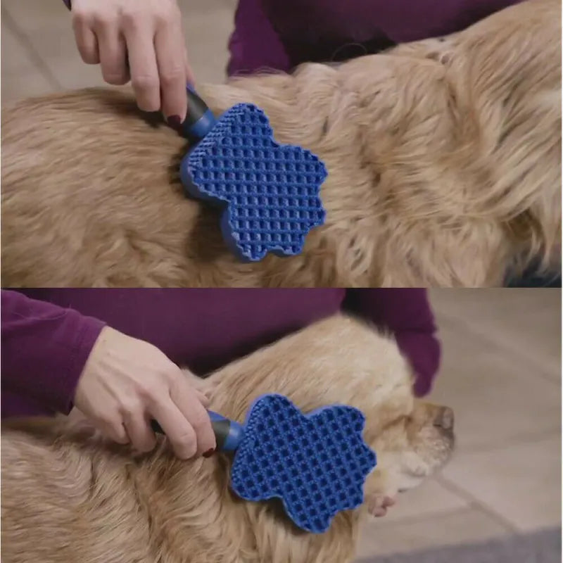 Multifunctional Silicone Dog Brush with Massage Function for Gentle Grooming
