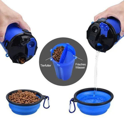 2-in-1 Portable Water and Food Bottle for Pets