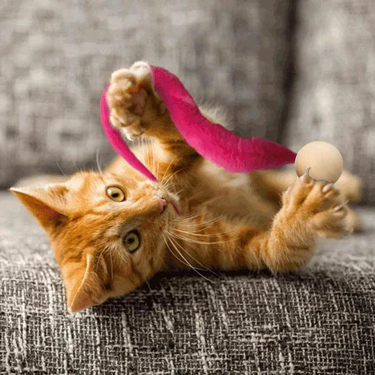 Interactive Cat Toy with Bell and Wobbling Tail