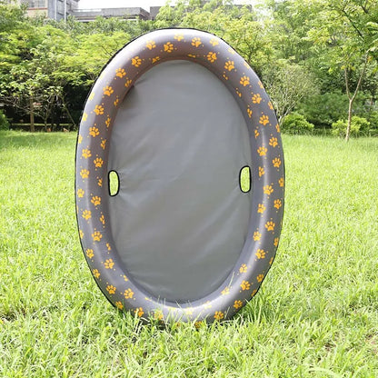 Dog Bathtub – Inflatable Pet Bath with Floral Pattern for Indoor and Outdoor Use