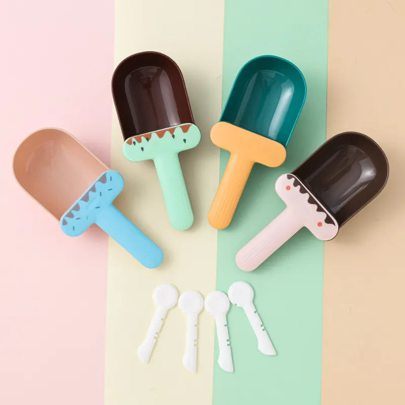 Food Measuring Spoons for Dogs and Cats – Cute Ice Cream Cup Design Food Spoon