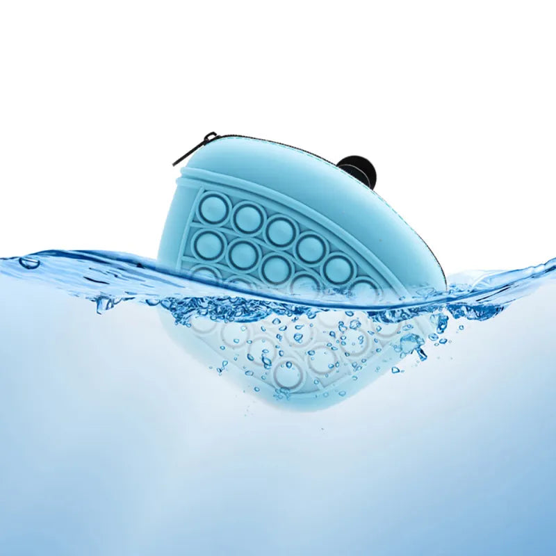 Pop-It Keychain with Zipper - Stress Relief Toy and Storage Bag