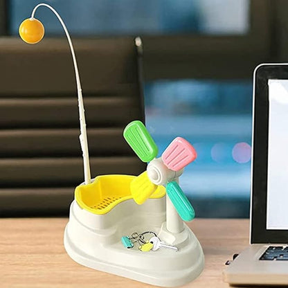 Interactive Cat Toys – Pinwheel with Ball and Grass Base to Stimulate the Mind