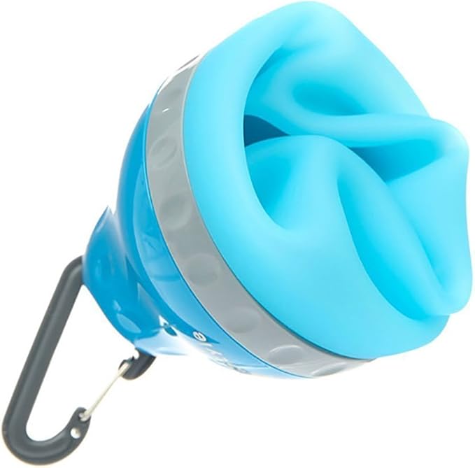 Portable Pet Water Bottle with Built-In Bowl and Carabiner