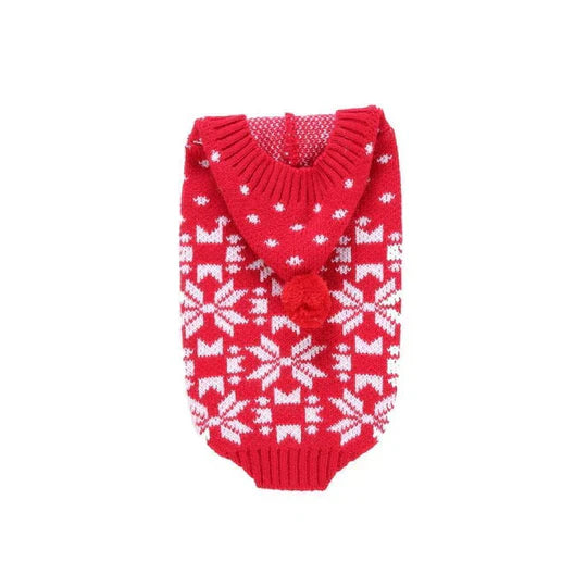 Christmas Dog Jumper with Snowflakes