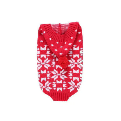 Christmas Dog Jumper with Snowflakes