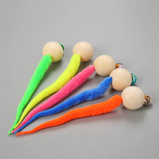 Interactive Cat Toy with Bell and Wobbling Tail