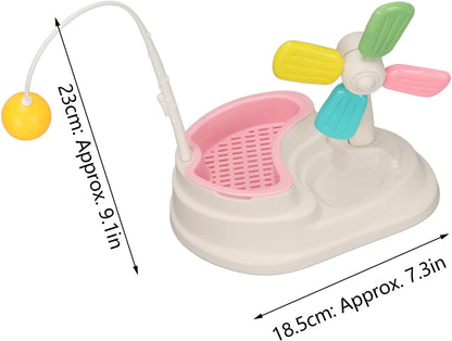 Interactive Cat Toys – Pinwheel with Ball and Grass Base to Stimulate the Mind