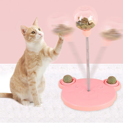 Treat-Dispensing Wobbling Toy for Cats