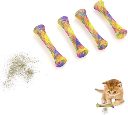 Flexible Cat Toys - Flexible Mesh Wands for Interactive Play