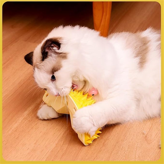 Cat Grooming Brush – Bionic Design with Soft-Tipped Needles for Coat Care