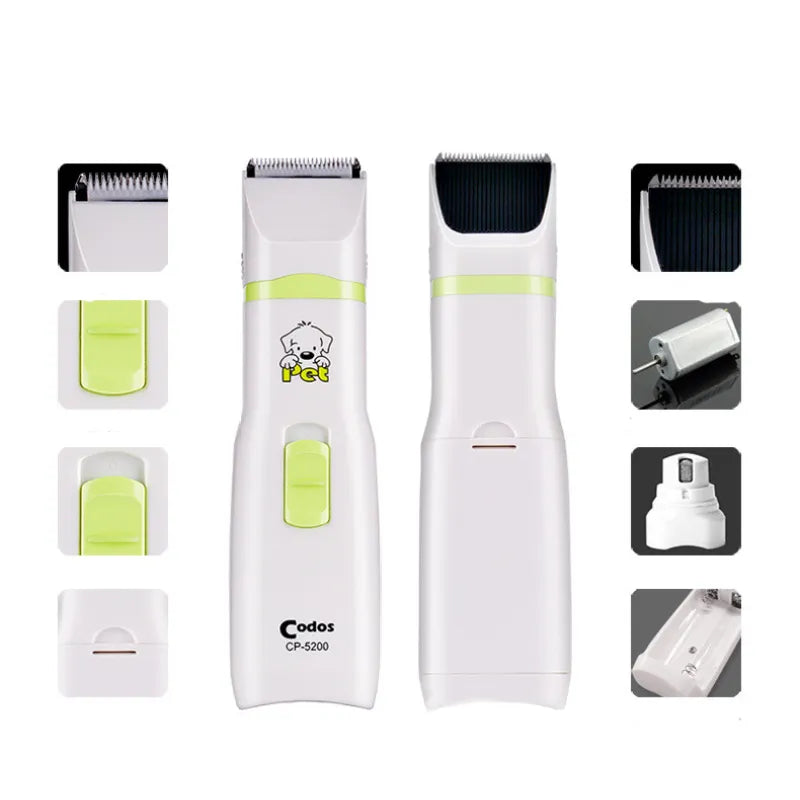 Electric Pet Clippers - Codos CP-5200 with Multiple Accessories