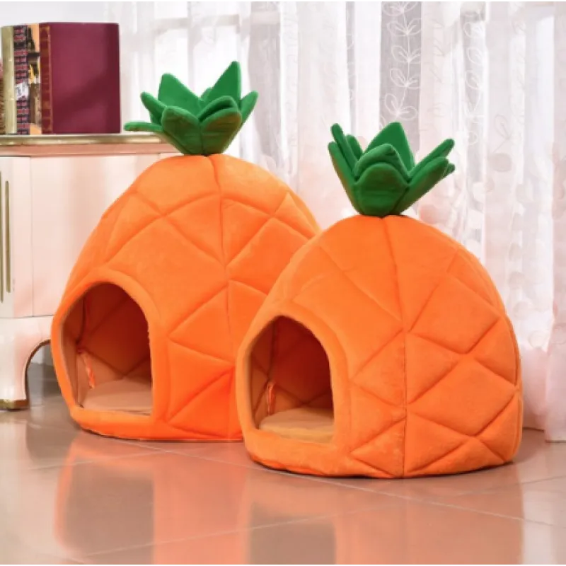 Our Pineapple Design Cat Kennel - Cozy Den for Cats and Small Dogs