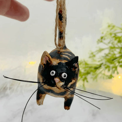 Handmade Cat-Shaped Christmas Tree Ornament