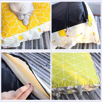 Cat Bed with Backrest - Comfortable Pet Bed with Cushion for Cats and Small Dogs